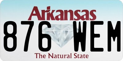 AR license plate 876WEM