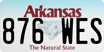 AR license plate 876WES