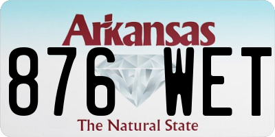 AR license plate 876WET