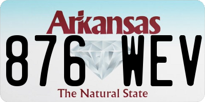 AR license plate 876WEV