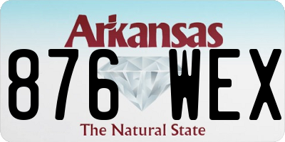 AR license plate 876WEX