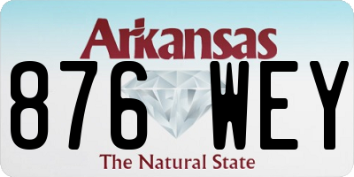AR license plate 876WEY