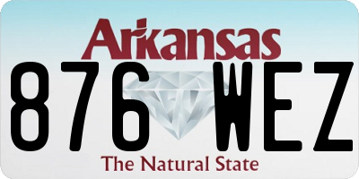 AR license plate 876WEZ