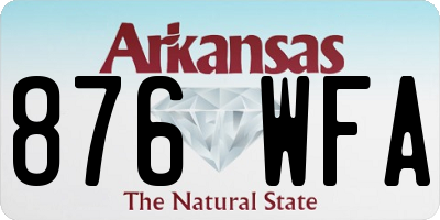 AR license plate 876WFA