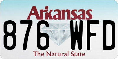 AR license plate 876WFD