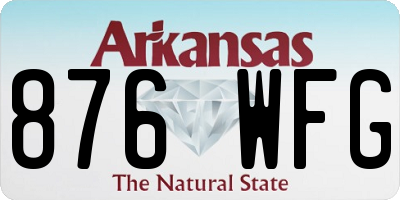 AR license plate 876WFG