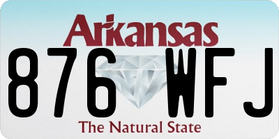 AR license plate 876WFJ