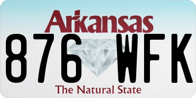 AR license plate 876WFK
