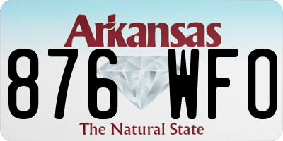 AR license plate 876WFO