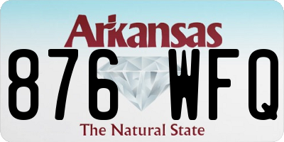 AR license plate 876WFQ