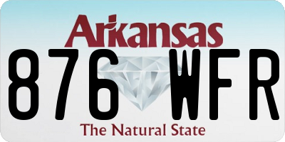 AR license plate 876WFR