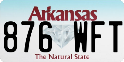 AR license plate 876WFT