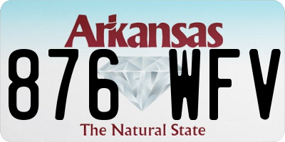 AR license plate 876WFV