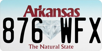 AR license plate 876WFX