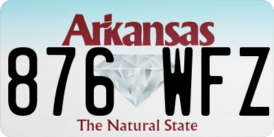 AR license plate 876WFZ