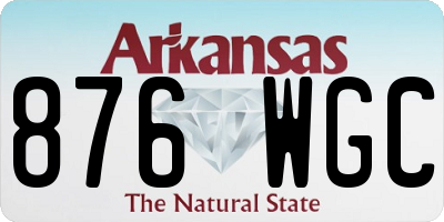 AR license plate 876WGC