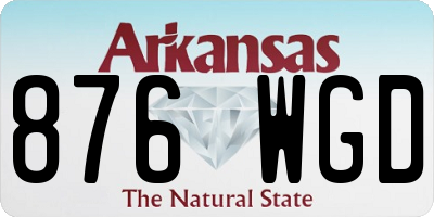 AR license plate 876WGD