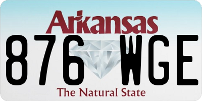 AR license plate 876WGE