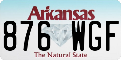 AR license plate 876WGF