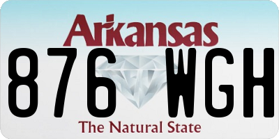 AR license plate 876WGH