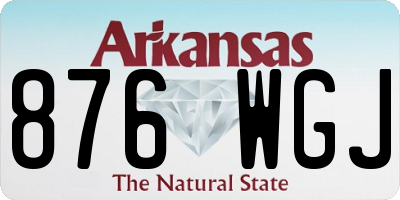 AR license plate 876WGJ