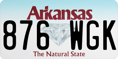 AR license plate 876WGK