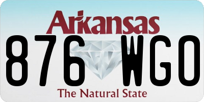 AR license plate 876WGO