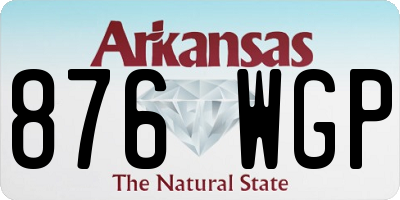 AR license plate 876WGP