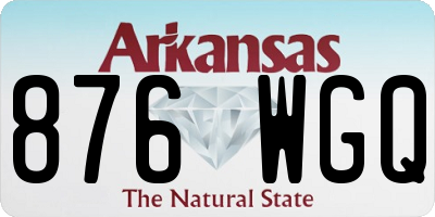 AR license plate 876WGQ
