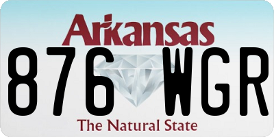 AR license plate 876WGR