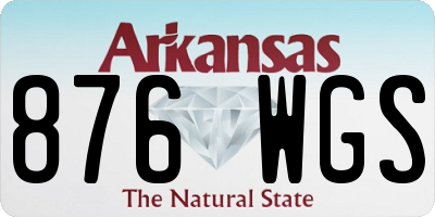 AR license plate 876WGS