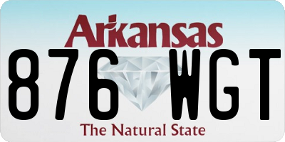 AR license plate 876WGT