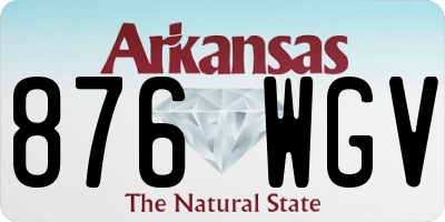 AR license plate 876WGV