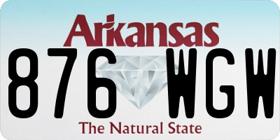 AR license plate 876WGW