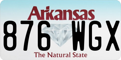 AR license plate 876WGX