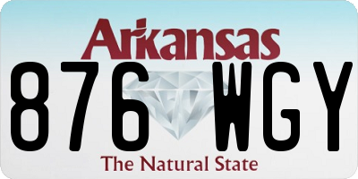 AR license plate 876WGY
