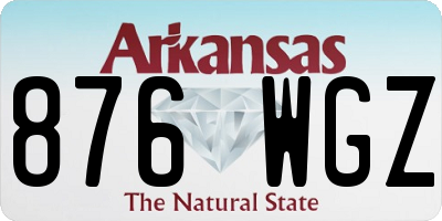 AR license plate 876WGZ