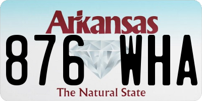 AR license plate 876WHA