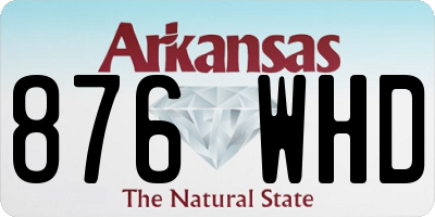 AR license plate 876WHD