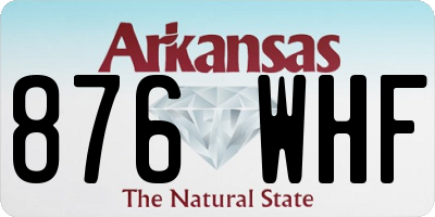 AR license plate 876WHF