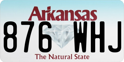 AR license plate 876WHJ