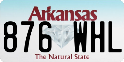 AR license plate 876WHL