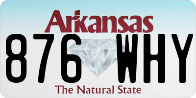 AR license plate 876WHY