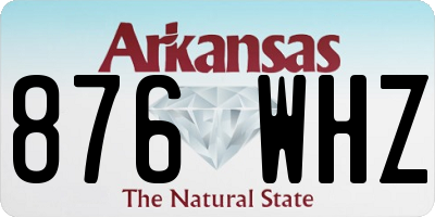 AR license plate 876WHZ