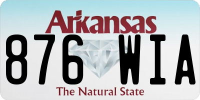 AR license plate 876WIA