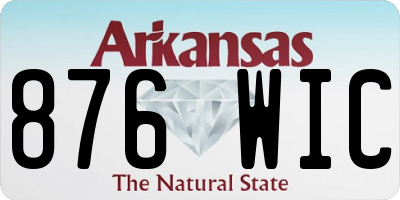 AR license plate 876WIC
