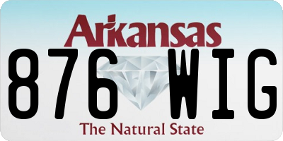 AR license plate 876WIG