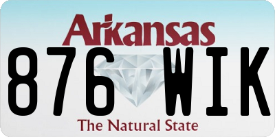 AR license plate 876WIK