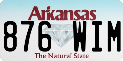 AR license plate 876WIM