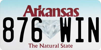 AR license plate 876WIN